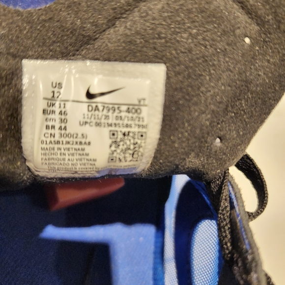 Nike Waffle One "Racer Blue" size 12 style code DA7995-400 - Picture 4 of 4